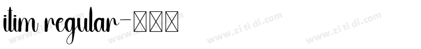 itim regular字体转换